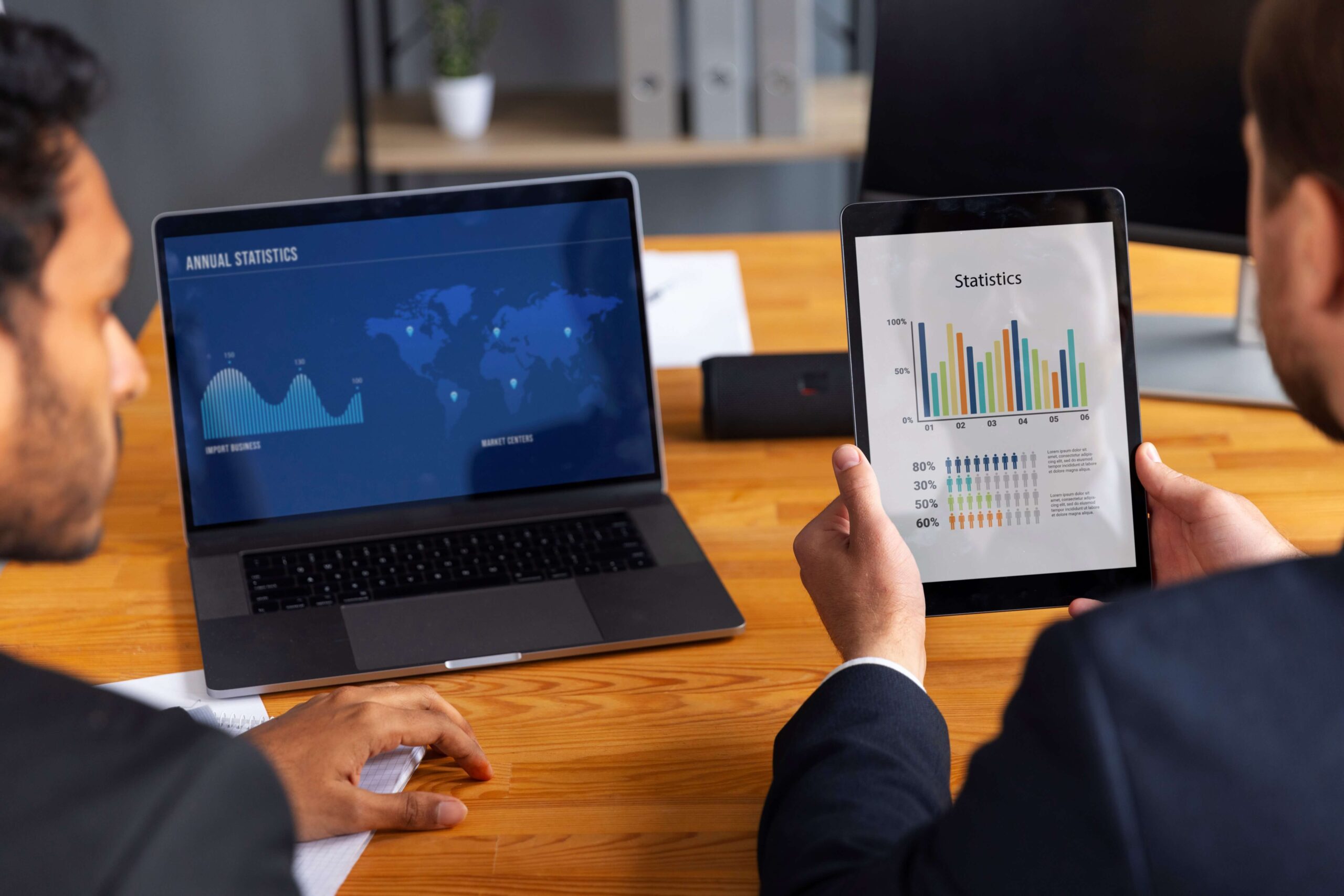 Data Analytics Dashboard showing business growth